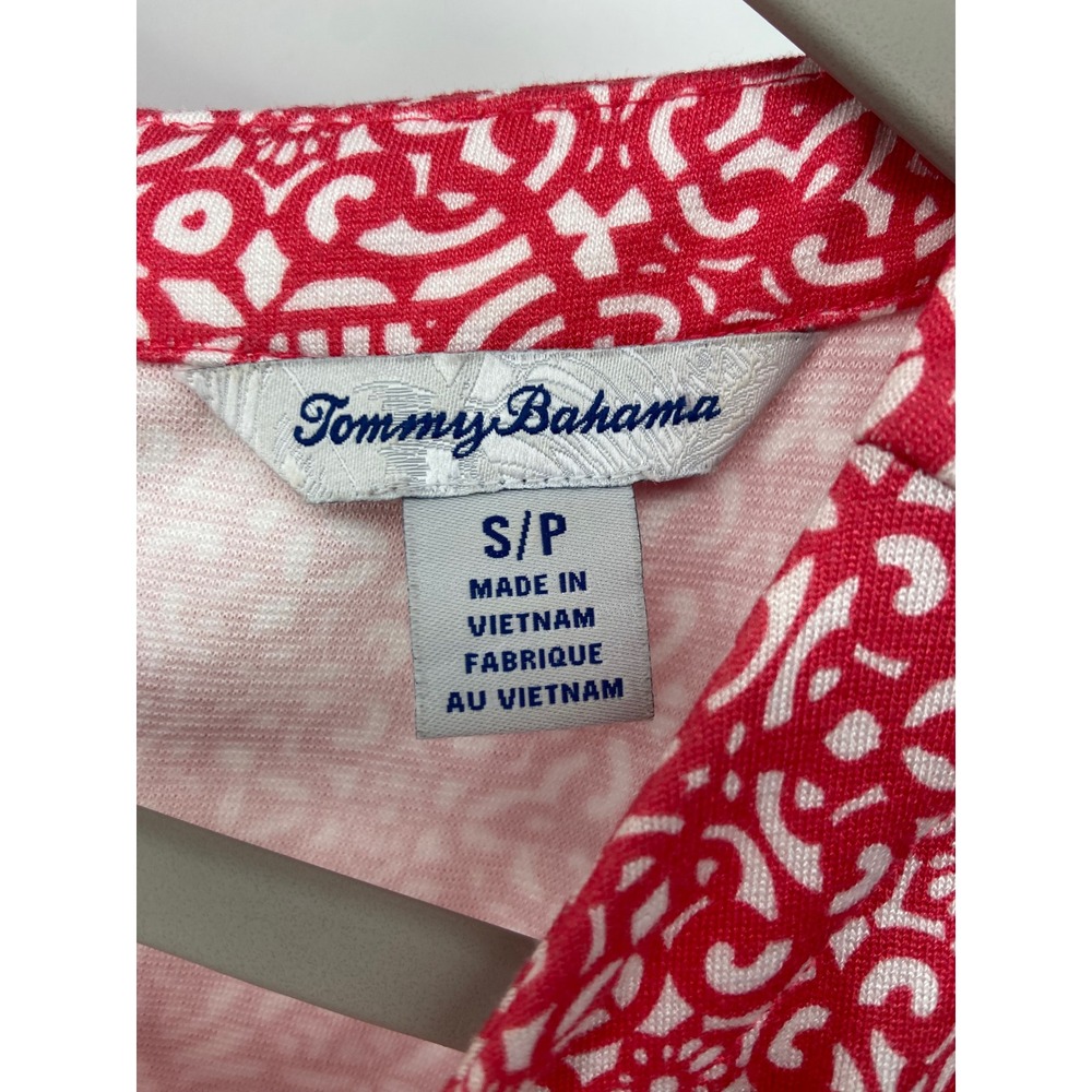 Tommy Bahama Dress Women Small Pink Geometric Sleeveless Coastal Vacation Knit - Picture 3 of 7